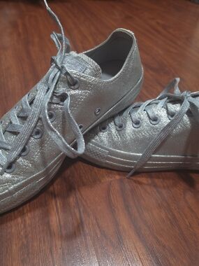 Converse Metallic Silver Low-Top Sneakers